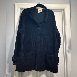 Flax women's corduroy jacket, black, size medium